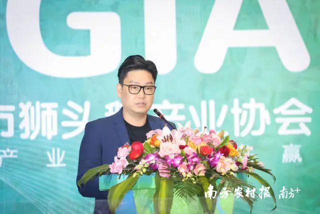 汕头市狮头鹅产业协会会长林剑冰致辞。 图片