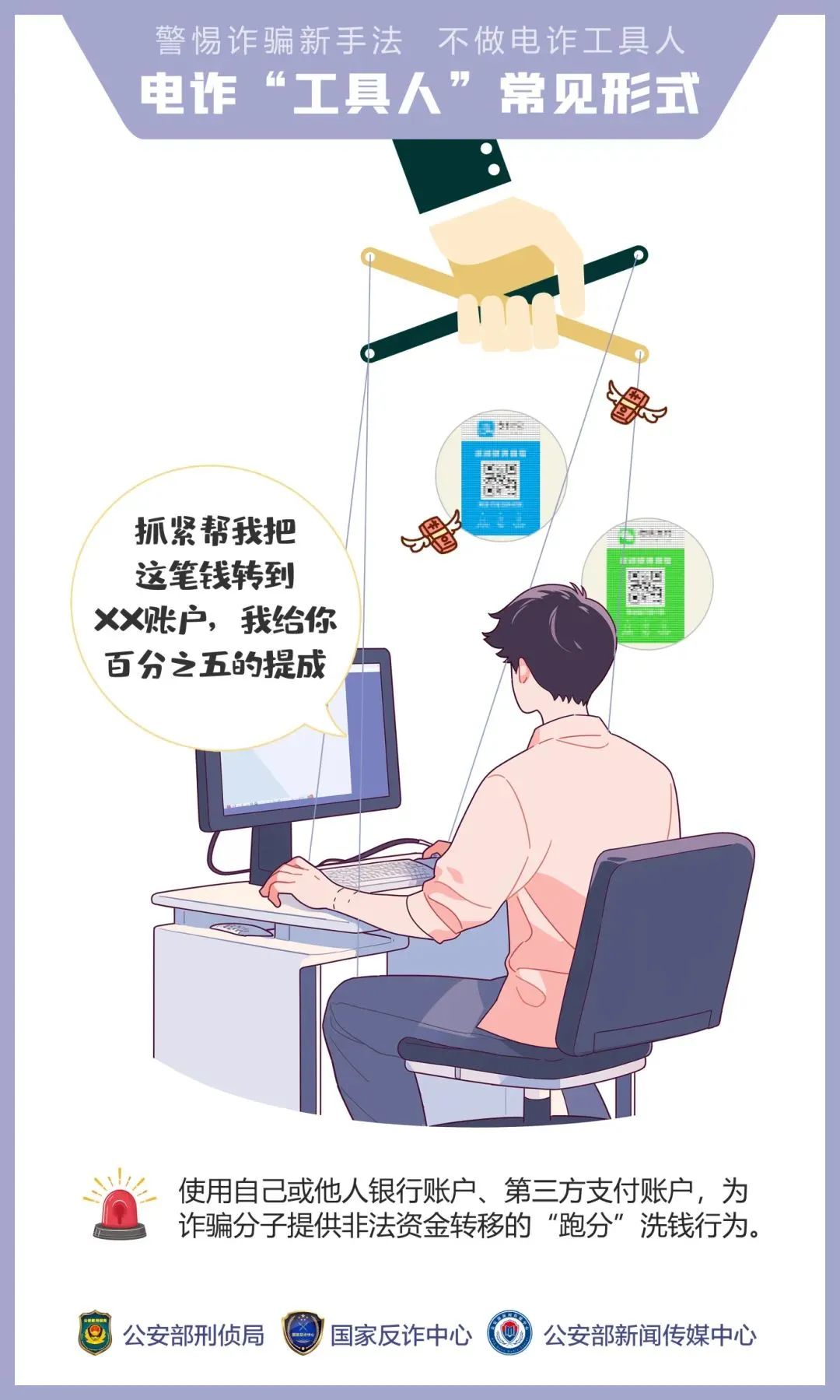 2024.07.12全民反诈|公安机关呼吁公众提高警惕——诱骗手法“套路深” 莫成电诈“工具人”3.jpg